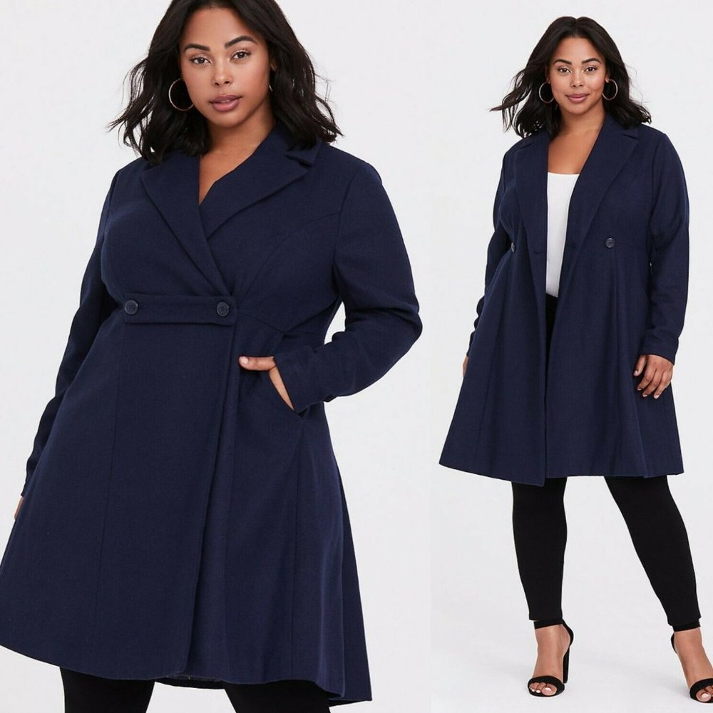 Torrid Outlander Claire Double Breasted Swing Coat